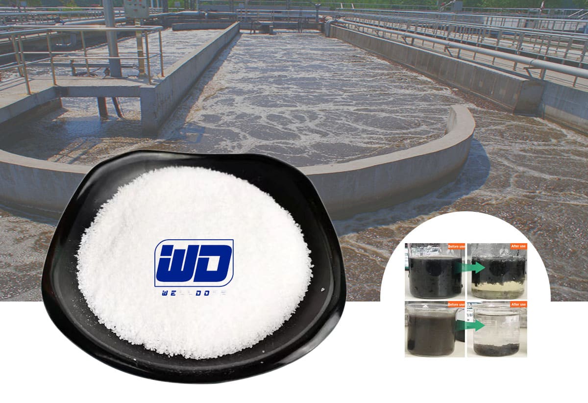 Anionic polyacrylamide for wasted water treatment